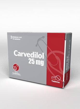 Carvedilol 25 mg Tabletas