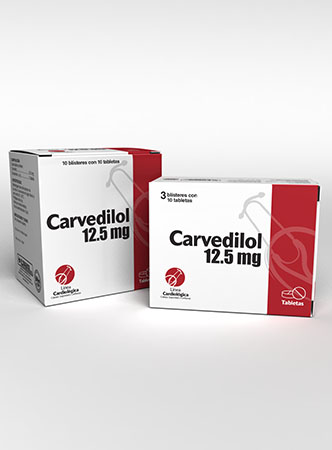Carvedilol 12.5 mg Tabletas