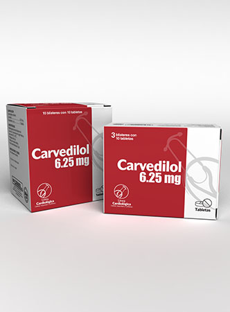 Carvedilol 6.25 mg Tabletas